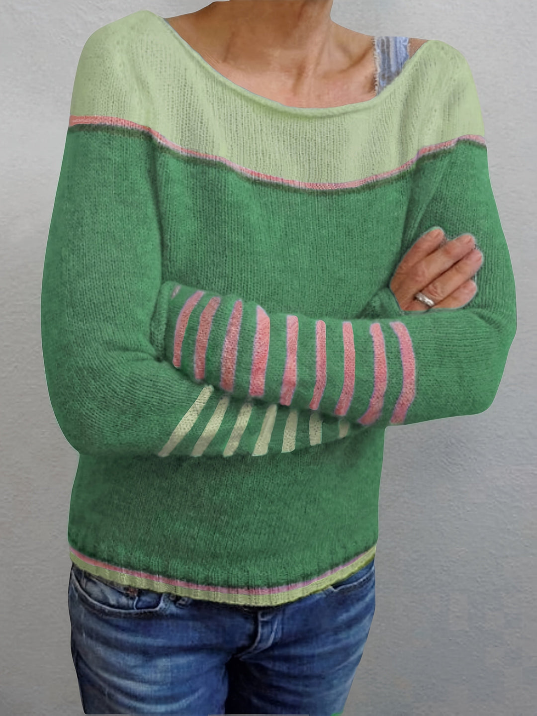 Elizabeth - Long Sleeve Striped Jumper