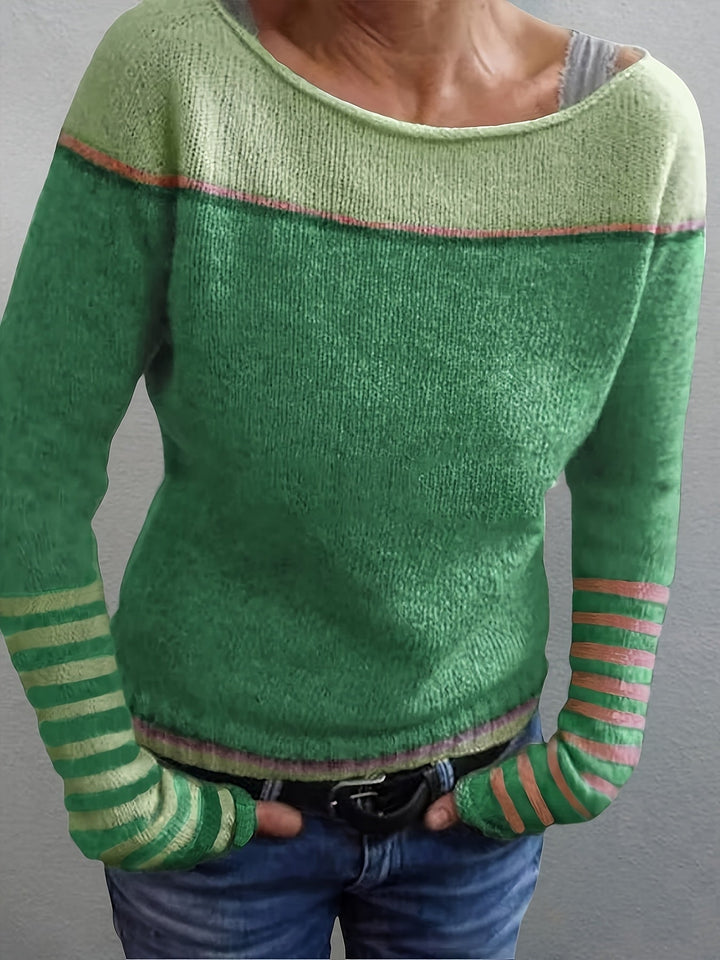 Elizabeth - Long Sleeve Striped Jumper