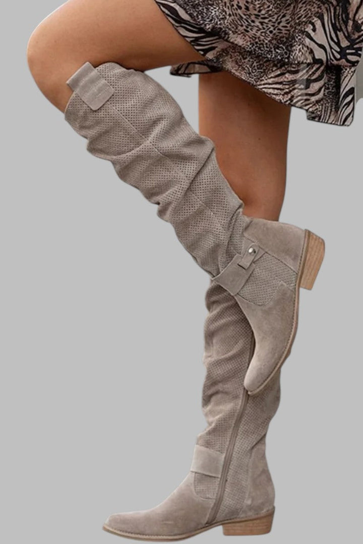 Ada™ | Suede Knee-High Boots