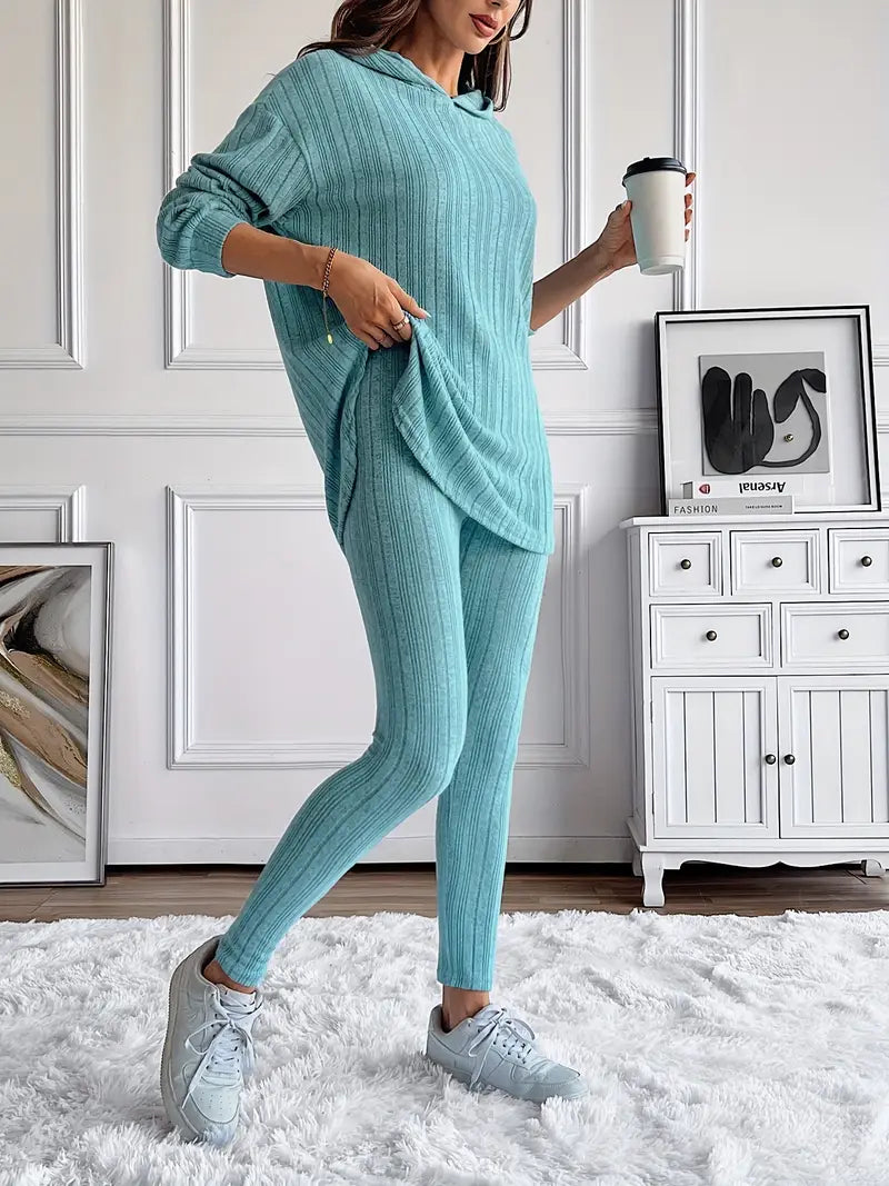Kathleen - Ribbed Knit Lounge Set