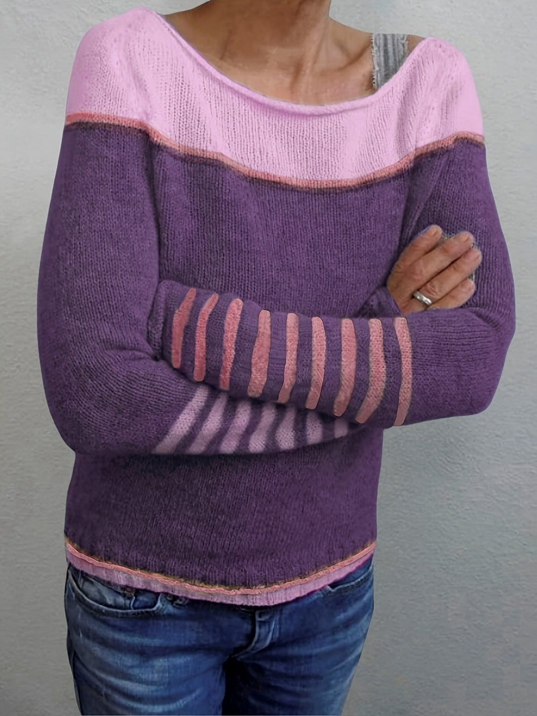 Elizabeth - Long Sleeve Striped Jumper