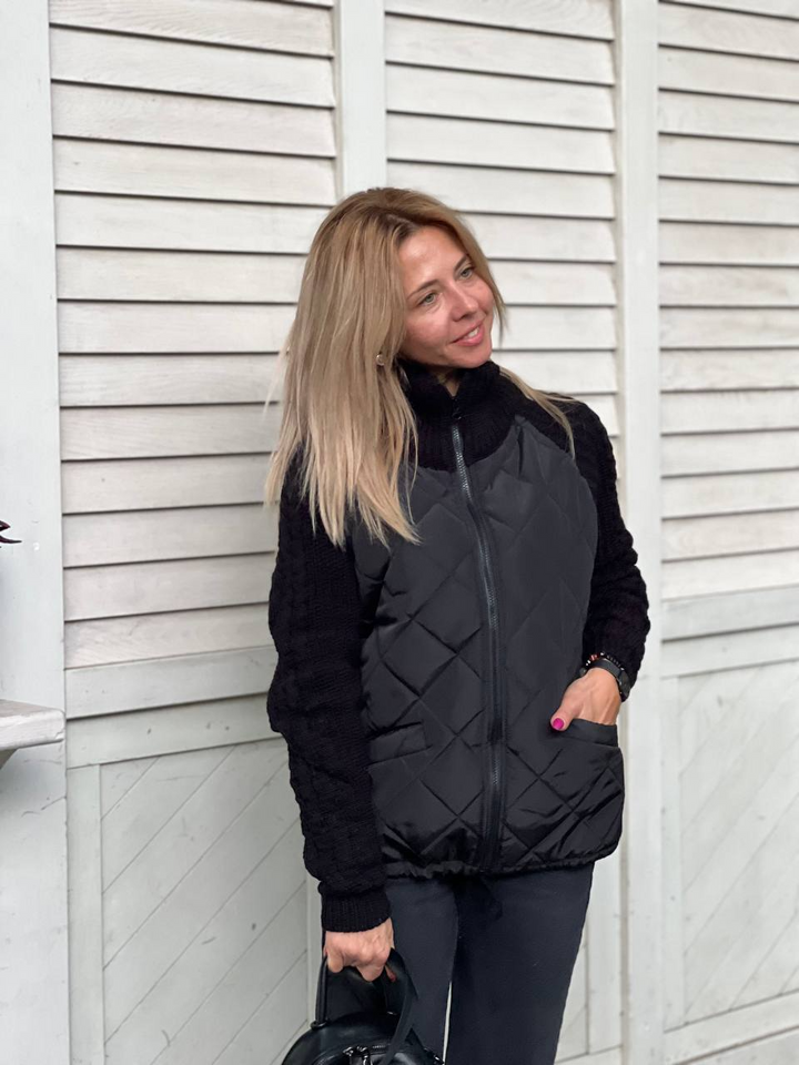 Beatrice | Quilted Knit Sleeve Jacket