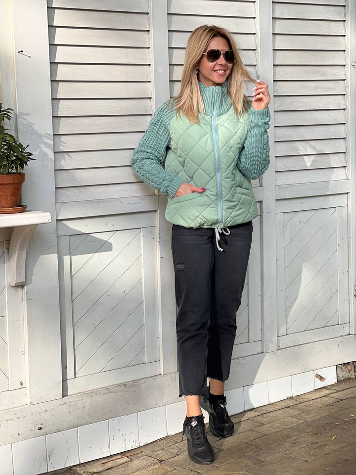 Beatrice | Quilted Knit Sleeve Jacket